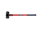 A 10lb sledgehammer with a heavy steel head and a long steel-handled handle, for heavy demolition, driving stakes, and breaking up masonry.