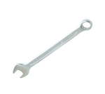 A combination spanner with an open-ended jaw at one end and a ring spanner at the other, in chrome vanadium steel.