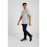 A white polo shirt designed for use on construction sites and in industrial work environments.,