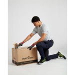A white polo shirt designed for use on construction sites and in industrial work environments.,