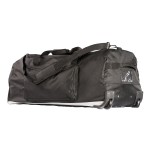 A black workwear garment designed for use on construction sites and in industrial work environments.,