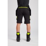 A black workwear garment featuring functional pockets, suitable for a wide range of outdoor and site work applications.