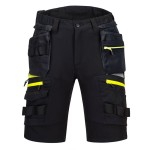 A black workwear garment featuring functional pockets, suitable for a wide range of outdoor and site work applications.