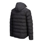 A black padded jacket featuring a warm thermal lining, suitable for a wide range of outdoor and site work applications.