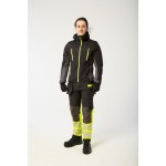 A black padded jacket featuring a warm thermal lining, suitable for a wide range of outdoor and site work applications.
