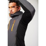 A grey padded jacket featuring a warm thermal lining, suitable for a wide range of outdoor and site work applications.