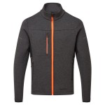 A grey workwear garment designed for use on construction sites and in industrial work environments.,