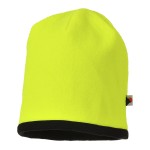 A high-visibility yellow workwear garment featuring retroreflective tape panels, suitable for a wide range of outdoor and site work applications.