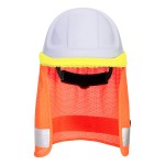 A high-visibility yellow workwear garment featuring retroreflective tape panels, suitable for a wide range of outdoor and site work applications.