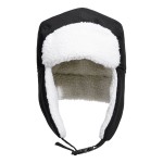 A black workwear garment designed for use on construction sites and in industrial work environments.,