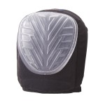 A pair of foam-padded knee pads with adjustable straps, designed to protect the knees during kneeling work.