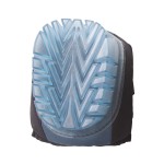 A pair of foam-padded knee pads with adjustable straps, designed to protect the knees during kneeling work.