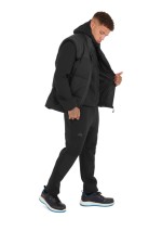 A black workwear garment featuring a warm thermal lining, suitable for a wide range of outdoor and site work applications.