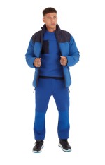 A navy blue padded jacket featuring a warm thermal lining, suitable for a wide range of outdoor and site work applications.
