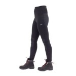 A black workwear garment featuring stretch panels for ease of movement, suitable for a wide range of outdoor and site work applications.