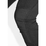 A black workwear garment featuring stretch panels for ease of movement, suitable for a wide range of outdoor and site work applications.