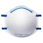 An FFP2-rated disposable dust mask with a moulded face piece and nose wire, offering protection against medium-level dust and particulates.