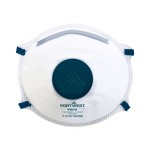 An FFP2-rated disposable dust mask with a moulded face piece and nose wire, offering protection against medium-level dust and particulates.