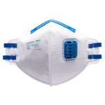 An FFP2-rated disposable dust mask with a moulded face piece and nose wire, offering protection against medium-level dust and particulates.