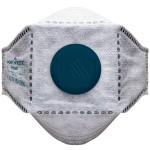 An FFP2-rated disposable dust mask with a moulded face piece and nose wire, offering protection against medium-level dust and particulates.