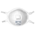 An FFP3-rated disposable respirator with a moulded cup shape and an exhalation valve, providing high-filtration protection against fine dust and particles.