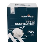 An FFP3-rated disposable respirator with a moulded cup shape and an exhalation valve, providing high-filtration protection against fine dust and particles.