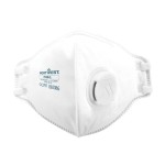 An FFP3-rated disposable respirator with a moulded cup shape and an exhalation valve, providing high-filtration protection against fine dust and particles.