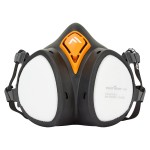 An FFP3-rated disposable respirator with a moulded cup shape and an exhalation valve, providing high-filtration protection against fine dust and particles.