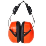 A moulded disposable dust mask with a nose clip and elasticated headbands, designed to filter airborne particulates during dusty work.