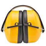 A moulded disposable dust mask with a nose clip and elasticated headbands, designed to filter airborne particulates during dusty work.