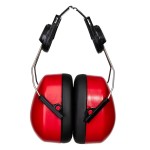 A moulded disposable dust mask with a nose clip and elasticated headbands, designed to filter airborne particulates during dusty work.