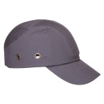 A grey bump cap with a lightweight internal protective shell, designed to protect against minor head bumps and scrapes.