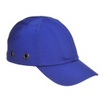 A blue bump cap with a lightweight internal protective shell, designed to protect against minor head bumps and scrapes.
