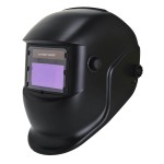A safety helmet with an adjustable suspension harness and ventilation slots, providing impact protection on construction sites.