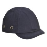 A navy blue bump cap with a lightweight internal protective shell, designed to protect against minor head bumps and scrapes.