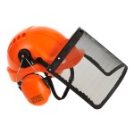 A orange workwear garment designed for use on construction sites and in industrial work environments.,