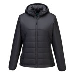 A women's grey padded jacket featuring a warm thermal lining, suitable for a wide range of outdoor and site work applications.