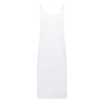 A white workwear garment designed for use on construction sites and in industrial work environments.,