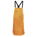 A tan workwear garment featuring flame-resistant fabric, suitable for a wide range of outdoor and site work applications.