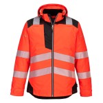 A high-visibility yellow jacket featuring retroreflective tape panels, suitable for a wide range of outdoor and site work applications.
