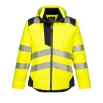 A high-visibility yellow jacket featuring retroreflective tape panels, suitable for a wide range of outdoor and site work applications.