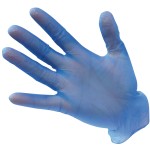 A pair of disposable nitrile gloves with a textured fingertip for grip, offering protection against chemicals and contaminants.