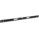 A Stabila 122cm spirit level with an extruded aluminium body and accurate vials, for checking horizontal and vertical alignment.