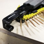 A steel 4.2×5.5mm wood screw with coarse thread and a sharp point, designed for fixing into timber and engineered boards.