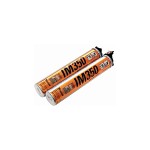 Two orange tubes of industrial adhesive labeled IM350 with black caps, lying side by side on a white background.