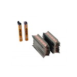 A hot-dip galvanised ring-shank nail with annular rings along the shaft for enhanced withdrawal resistance in timber framing.,
