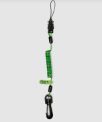 A fall-arrest safety harness or lanyard with energy-absorbing components, for working at height in compliance with safety regulations.