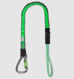 A fall-arrest safety harness or lanyard with energy-absorbing components, for working at height in compliance with safety regulations.