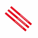 A group of red plastic strips.,