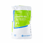 A 10kg white bag of Gyproc EasiFill 60 filler and finish compound by British Gypsum, designed for wall repairs and plasterboard jointing, featuring green and blue labeling.